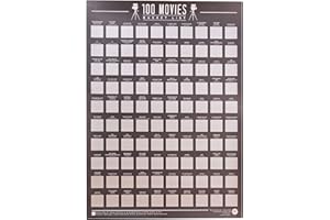 Gift Republic GR630004 100 films - Affiche de liste de seau à gratter Salle de séjour