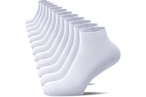 TIBISI Mens Socks Ankle Sports Trainer Running(pack of 6) Athletic Cotton White Black Multicoloured More Breathable for Men Women