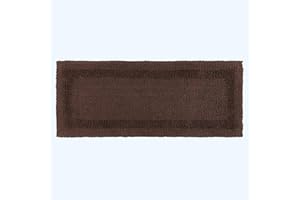 HOMESCAPES Grand Tapis de Bain de Luxe 1600 g/m² Extra Doux 100% Coton réversible, antidérapant, Lavable, Super Absorbant, séchage Rapide, 40 x 100 cm, Chocolat