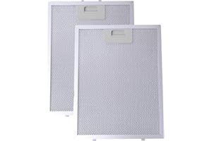 Filtro de Grasa para Campana Extractora cocina Cooke & Lewis de Cocina por Poweka (Plata, 320 x 260 mm, 2 Piezas)