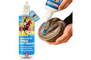 EMMA Cuidado de la rana para los caballos I Protección de la rana I Cuidado de los cascos I Casco, suela de la rana I Gel I Prevención de la podredumbre I Medios para proteger el cuerno de la rana 100ml