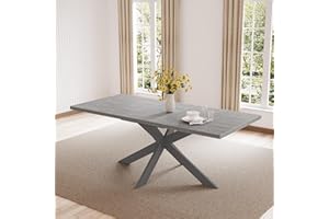 ‎JIEXI jiexi Moderner Esstisch für 6 Personen, ausziehbar aus Holz, Esstisch-Kombination für Küche und Esszimmer (160-200cm Tisch)