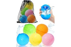 MACABAKA Globos de Agua Reutilizables, Juegos Agua Recargables Autosellante de Llenado Rápido para Niños y Adultos, Actividades Al aire Libre, Peleas Acuáticas, Fiesta de Verano, Juguetes de Playa
