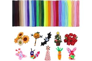 LLMtn Set mit 27Farben, 300 Stk bunten Pfeifenreiniger, 20 Standardfarben, 7 Macaron-Farben für DIY-Projekte (mehrfarbig)