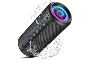 DOTN Portable Bluetooth Speaker with 20W Loud Stereo Sound, Bluetooth 5.4 Speaker Wireless with 4 RGB Lights, TWS Pairing, 3 EQ Modes, Built-in Mic, IP7 Waterproof Outdoor Speaker for Party Travel Home