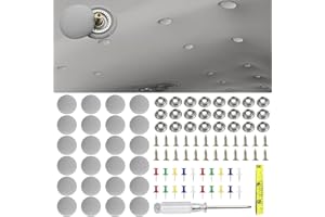 deemars Pulsante di Riparazione Della Testa del Tetto, Universal Auto Cap Snap Rivets Trattenere gli Accessori della Macchina con lo Strumento di Installazione Fissato per Flannelette (Grey, Flannel)