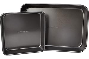 MASTER CLASS MASTERCLASS Set da 2 Teglie Antiaderenti, Una Rettangolare, 39 cm x 28 cm ed Una Quadrata, 23 cm