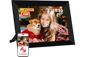 REUMAR Digital Picture Frame,10.1 inch,WiFi Smart Digital Photo Frame IPS LCD Touch Screen, auto-Rotate,Built-in 32GB Storage, Easy Setup to Share Photo and Video Via Frameo APP