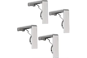 Xrten Set di 4 mollette per tovaglie, in acciaio inossidabile, con clip anti-scivolo, fermacavi a molla