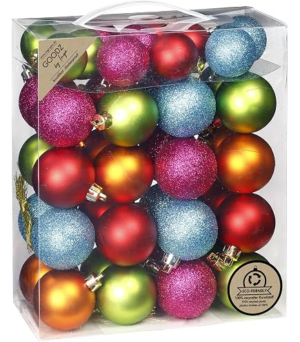 4x Boules de Noël en plastique doré 12 cm - Brillant - Boules de Noël