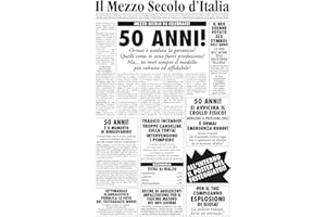 Bombo Biglietto auguri giornale compleanno 50 anni amico