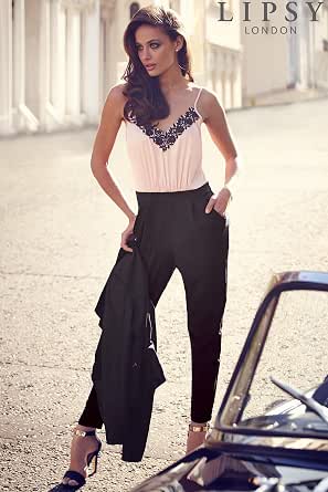 Lipsy Contrasting Lace Top Jumpsuit 