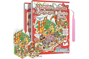 SZHTFX 10 Jeux de Livres de Stickers de Scène 3D de Noël, Scène Miniature 3D de Noël Simulée, Stickers Cartoons Mignons pour, Carnets de Scrapbooking Amusants pour les Amateurs de Bricolage & Filles