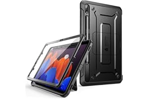 SUPCASE Etui z serii UB Pro zaprojektowane dla Samsung Galaxy Tab S7 Plus (2020) / S8 Plus (2022) 12,4 cala, z wbudowaną osłoną ekranu i uchwytem na długopis S, wytrzymałe etui na całe ciało, (czarne)