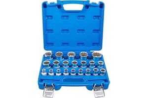 BGS 2267 | Juego de llaves de vaso 12 caras | entrada 12,5 mm (1/2") | 8 - 36 mm | 21 piezas