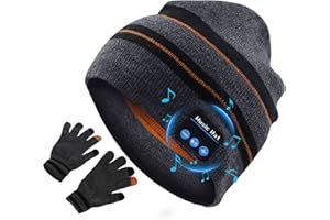 PUERSIT Cappello Bluetooth V5.0 Uomo Donna Invernali, Caldo Lavorato a Maglia Senza Fili Bluetooth Cuffia Musica Cappello con Altoparlanti Stereo HD per Corsa Sci Escursionismo