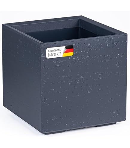 Blumenkbel Blumentopf quadratisch braun 15 x 15 cm quadratisch terracotta  : Amazon.de: Garten