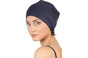 DERESINA HEADWEAR Gorro Oncológicos de Bambú para Dormir Hombre y Mujer, Suave y Transpirable, Gorros para Quimioterapia Pérdida de Cabello, Turbantes Quimio, Antideslizante, Cómodo, Uso Interior y Exterior - Deresina