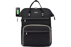 LOVEVOOK Sac à Dos pour Ordinateur 14 15.6 17 Pouces, Sac Ados Femme Imperméable, Sac a Dos PC Portable élégant avec Port de Chargement USB, pour Collège Affaires