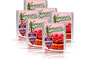 BLUE NILE FOODS Green's | Red Quick Jel Sachets 35g | Pack of 6 x 35g