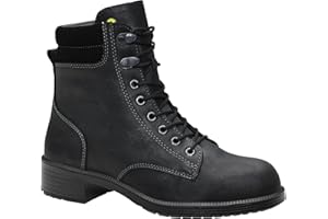 ELTEN Sicherheitsschuhe Nikola black Mid ESD S2, Damen, Leder, Stahlkappe, leicht, elegant 39, Schwarz