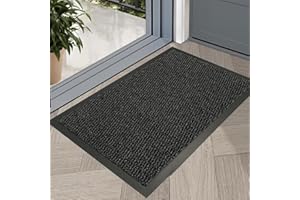 GULLAMBO Door Mats Indoor – Absorbent, Non-Slip Indoor Door Mat for Back & Front Door, Patios- Stylish Low Profile, Rubber Backed Dust & Dirt Trapping Doormat, Barrier Mat & Entrance Rugs