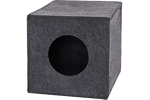 lionto Cueva Fieltro Gatos Cueva Suave Cueva estantería 33x37x33 cm, sin Almohada Gris Oscuro