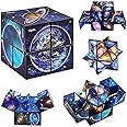 Lunriwis Star Magic Cube, 2 in 1 Star Cube Magic Cube Set, Star Sky Planet Infinity Cube Set, 3D Starry Magic Puzzle Cube, Creative Decompression Cube for Kids and Adults, CY7106