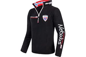 Nebulus Herren Pullover SKANDINAVIA, Warmer Fleecepullover, Pulli aus Fleece mit Half Zip Reißverschluss