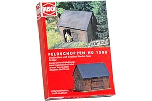 Busch 1500 en Bois Grange avec pièces de Bois Ho Structure Échelle Modèle