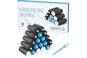 JOREST [5/10/20 sztuk] Zapasowe rolki do aksamitu gładkiego, 3 rodzaje chropowatości, pumeks elektryczny do elektrycznego pedicure stóp, szybkie stopy