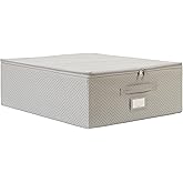 Ocean Home Textile Orta Boy Gri Balıksırtı Destekli Kutu Hur&ccedil; 45 x 55 x 18 cm
