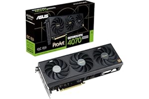 ‎ASUS ASUS ProArt GeForce RTX 4070 SUPER 12GB GDDR6X OC Edition Gaming Grafikkarte (Nvidia RTX4070 SUPER DLSS 3, PCIe 4.0, 1x HDMI 2.1a, 3X DisplayPort 1.4a, KI-Software, PROART-RTX4070S-O12G)