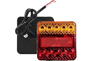 ‎CXTM CXTM LED Anhänger Rückleuchten 12V Universelle Wasserdichte Rücklicht Anhänger für PKW, LKW, Wohnwagen und Nutzfahrzeuge (2 Pcs Gelb LED Rückleuchten)
