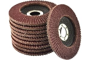 PAIPU 10 x Flap Discs 40 Grit Angle Grinder 4.5" (115mm) Flat Sanding Grinding AU025