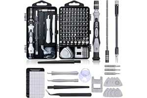 Precision Screwdriver Set Mini Kit: Bluvizo 122 in 1 Magnetic Small Repair Tool Kit with Torx Phillips Star for PC Computer Laptop Phone Switch Xbox PS5 MacBook iPad Electronics
