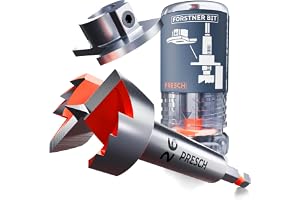 PRESCH Forstnerborr 26mm - Ultraskarpt träborr med djupstopp | Lasergraverad skala för exakt borrning - 1/4" sexkantsskaft oc