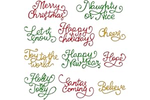 GLOBLELAND Christmas Blessing Words Cutting Dies Metal Greeting Phrase Words Die Cuts Embossing Stencils for Paper Card Making Decoration DIY Scrapbooking Album Craft Decor