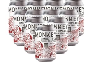 ENOTECA BOCCI Mastri Birrai Umbri | Monkey UMBRI’ACA | Italian Grape Ale al Sagrantino | 12 Lattine da 33ccl