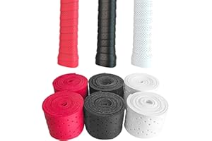 DREAMERS'P Overgrip Padel - 6 Overgrip Tennis - Grip Padel - Grip Tennis - Grip Racchetta Tennis - Nastro Racchetta Tennis - Over Grip da Padel - Noene Grip - Impugnatura Padel - Grips (nero, bianchi e rosso)