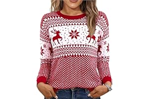 Uniexcosm Pull De Noel Femme Pullover Noel Femme Chaud Col Rond Hiver