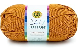 Lion Brand Yarn Company Yarn, Cotton, Amber, One Size, 761-186