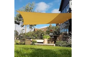 GREEN BAY Greenbay Anti-UV Sun Shade Sail Garden Patio Party Sunscreen Canopy 98% UV Block Square Sand 3.6x3.6m