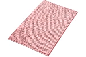 ‎DECOMIRA Decomira Badematte rutschfest | Als Badteppich Set kombinierbar | Badezimmer-Teppich Bad-Vorleger waschbar aus Chenille | Duschvorleger für Dusche, Badewannen, WC Deko | Rosa - 40x60 cm