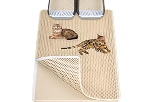 Ycozy Mata do Kuwety dla Kota XL 90 * 60cm EVA Dywanik Pod Kuwetę Mata dla Kota z Podwójną Warstwą i Wzorem Plastra Miodu Wodoodporna łatwa do Czyszczenia