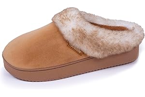 Isotoner Chaussons pantoufles Mules femme velours ultra doux, compensées, EU,