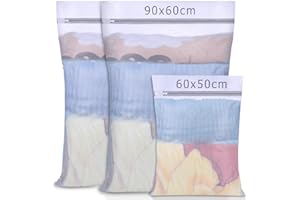AJOXEL Filet Linge XL pour Machine à Laver, Lot de 3 Sac a Linge, Réutilisable Sac Filet, Sac Filet De Lavage, Sac à Linge Voyage pour Délicats, sous-Vêtements, Peluches, Rideaux, Linge De Lit