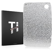 Tagliere In Titanio Per Cucina 34x23 Cm – Resistente, Antibatterico E Facile Da Pulire, Set Con Panno In Microfibra E Raschietto In Plastica