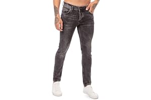 Redbridge Jeans da Uomo Pantalone Denim Used Look Casual Nero