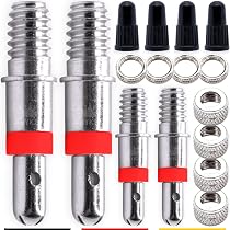 Adaptateur Valve Vélo 4 Pièces - Conversion Presta/Dunlop Vers Schrader Pour Stations Service